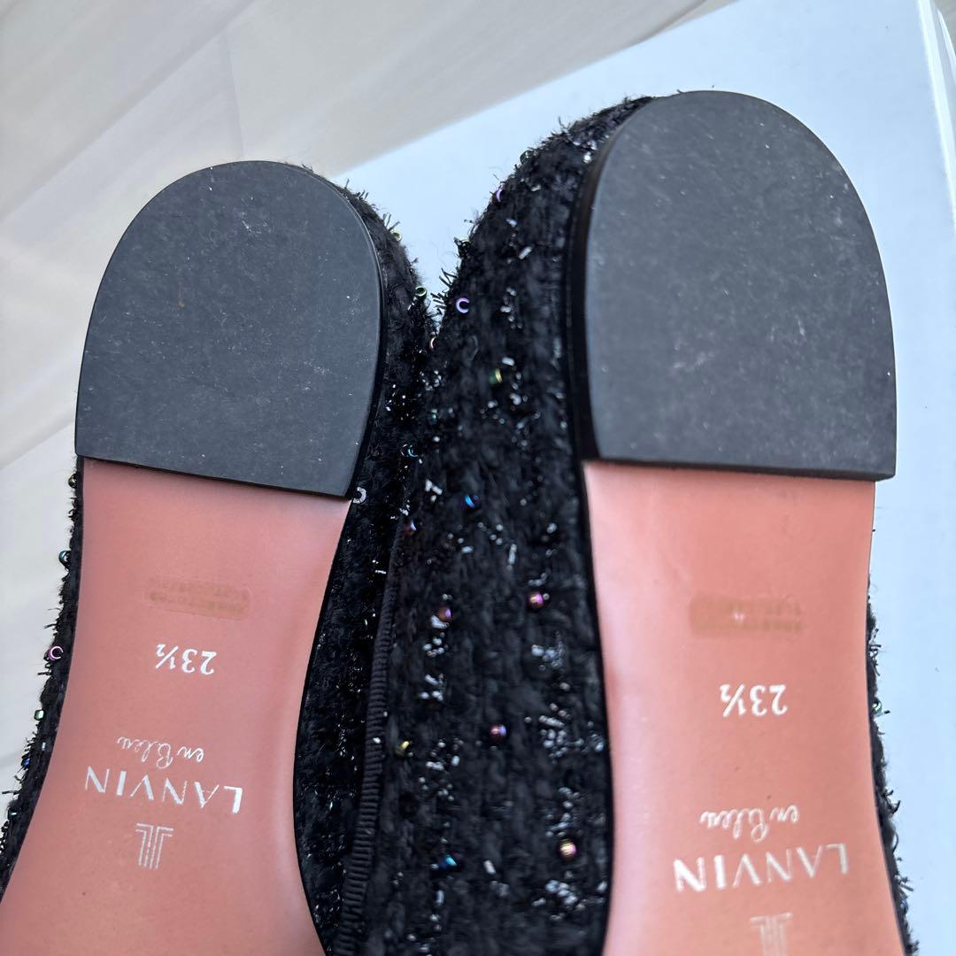 LANVIN en Bleu ツイードパンプス 23.5cm