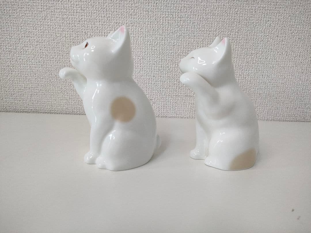 ノリタケ 招き猫 ペア 置物 日本製