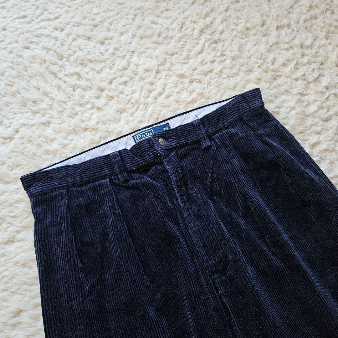 【古着】Ralph Lauren 90s コーデュロイパンツ 2タック 太畝
