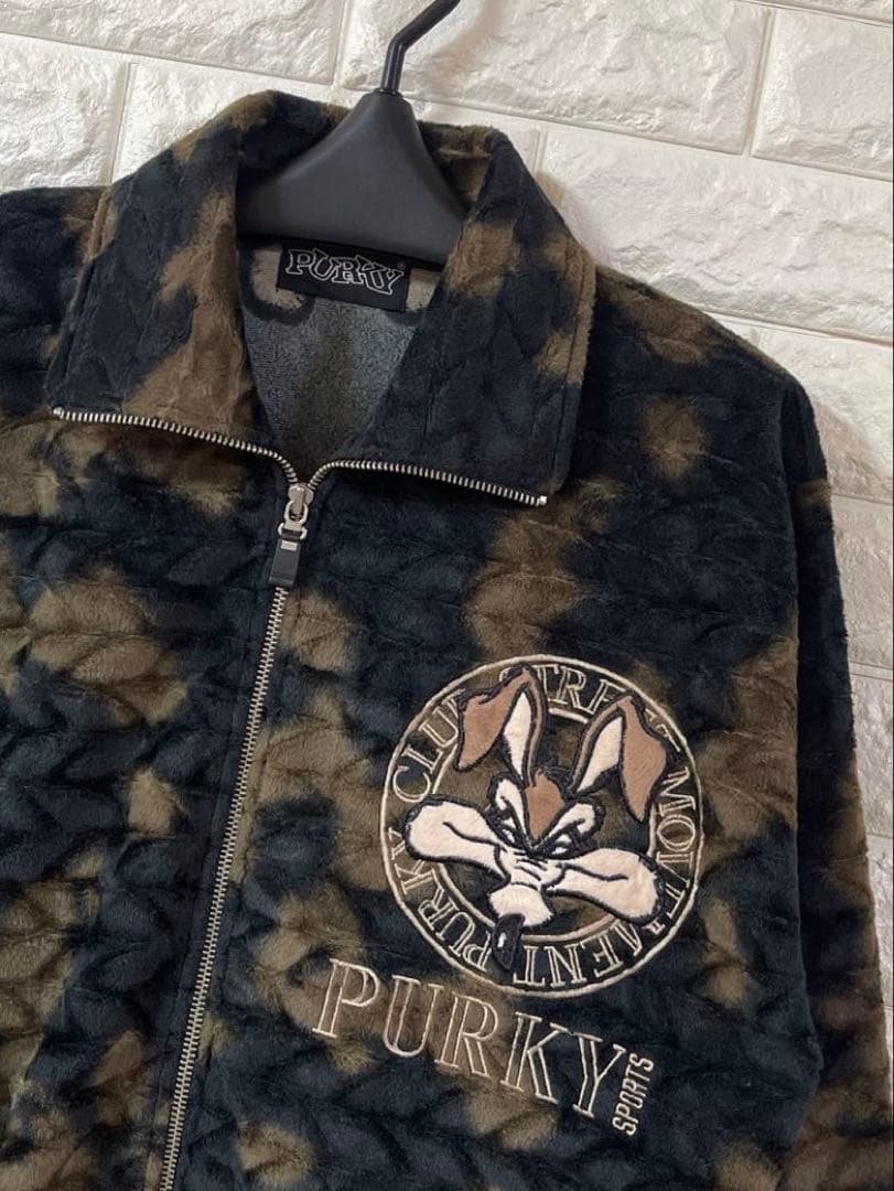 専用品 PURKY パーキー ベロア調 ジャージ セットアップ 黒茶 フリー