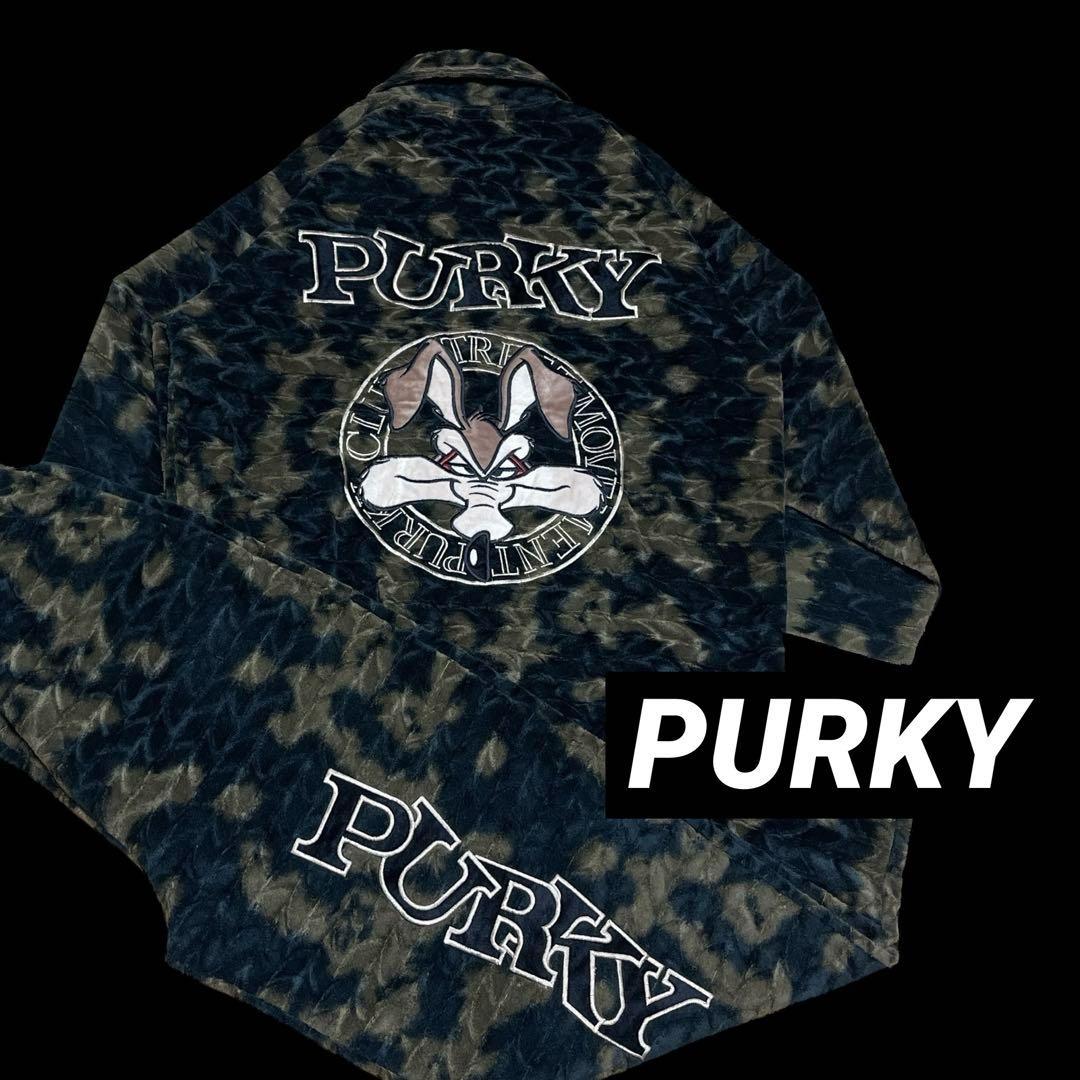 専用品 PURKY パーキー ベロア調 ジャージ セットアップ 黒茶 フリー