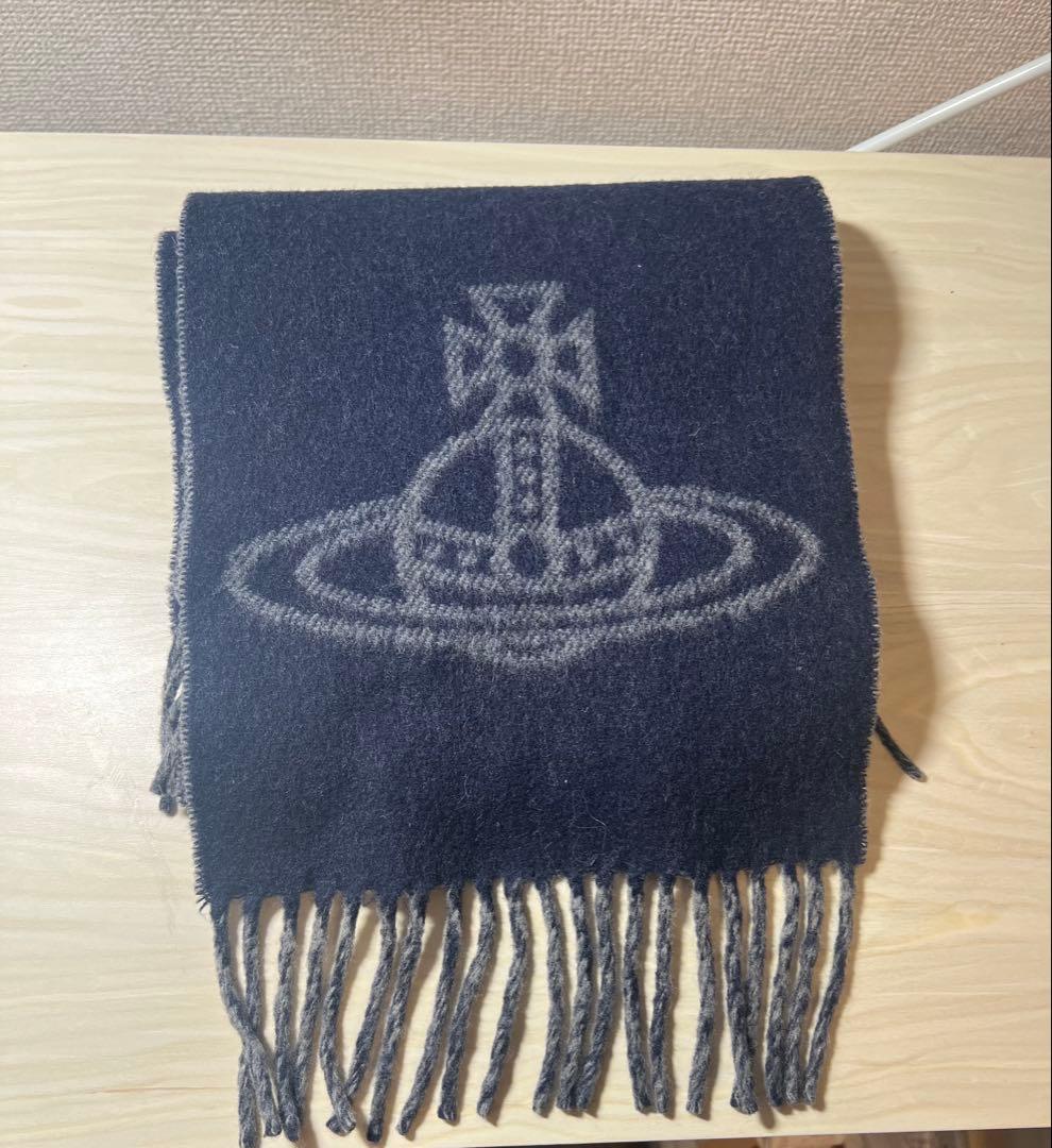 おVivienne Westwood マフラー　ネイビー