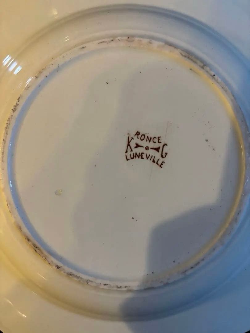 アンティークプレート ビンテージ　鳥と葉の模様 皿 3枚セット