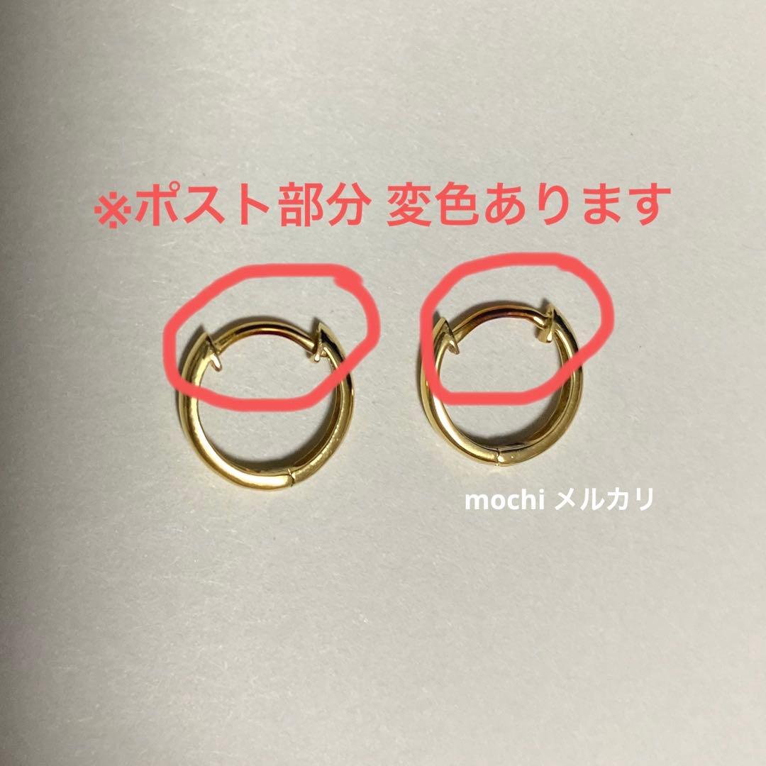 K18 中折れ式フープピアス イエローゴールド (10mmラウンド)