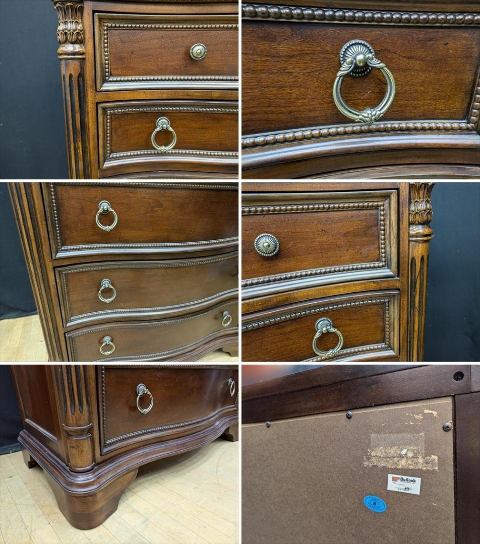 アンティーク調　リビングチェスト　タンス　たんす　チェスト　引き出し　ドロワー