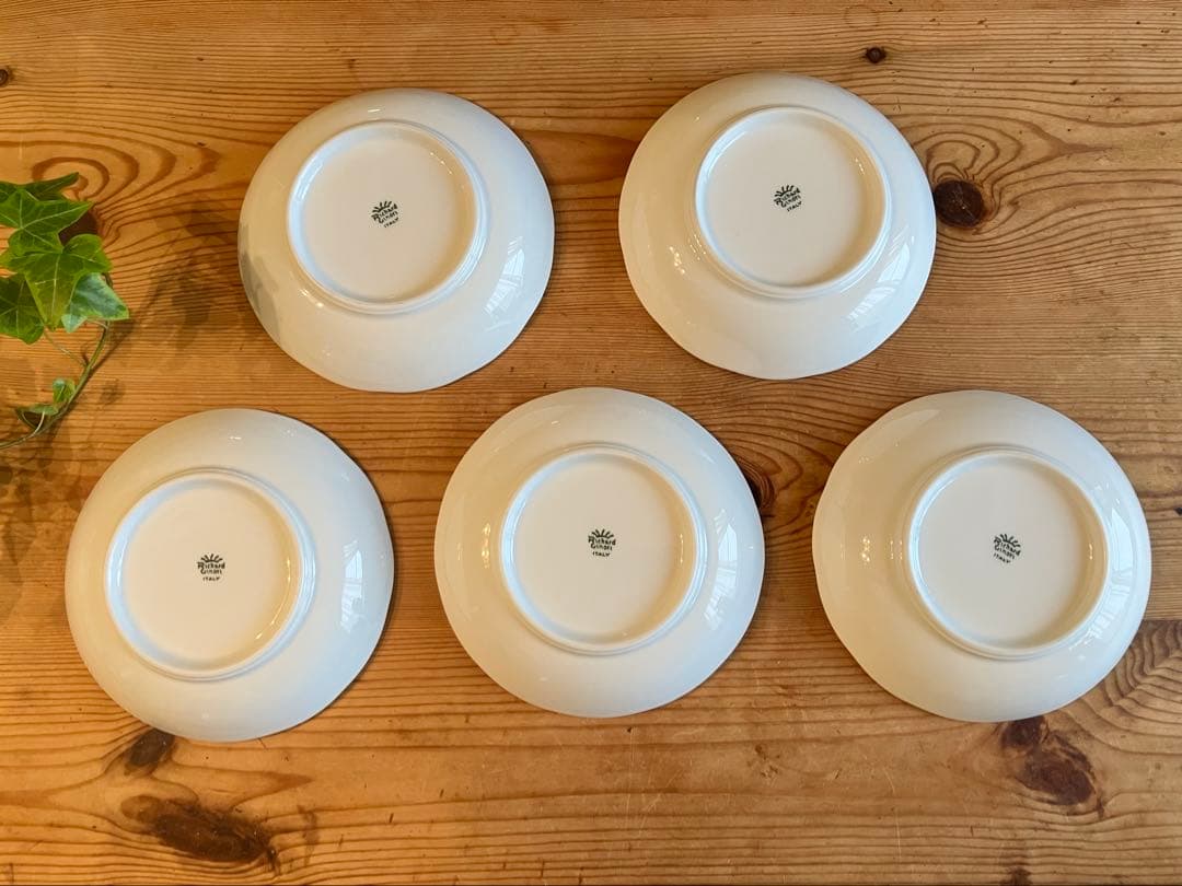 ジノリ　ベッキオホワイト　13.5プレート×5