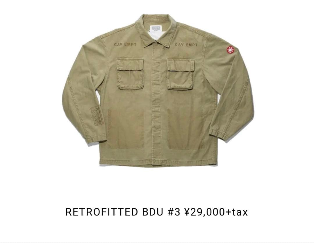 ジャケット・アウター C.E CAV EMPT RETROFITTED BDU #3 16SS