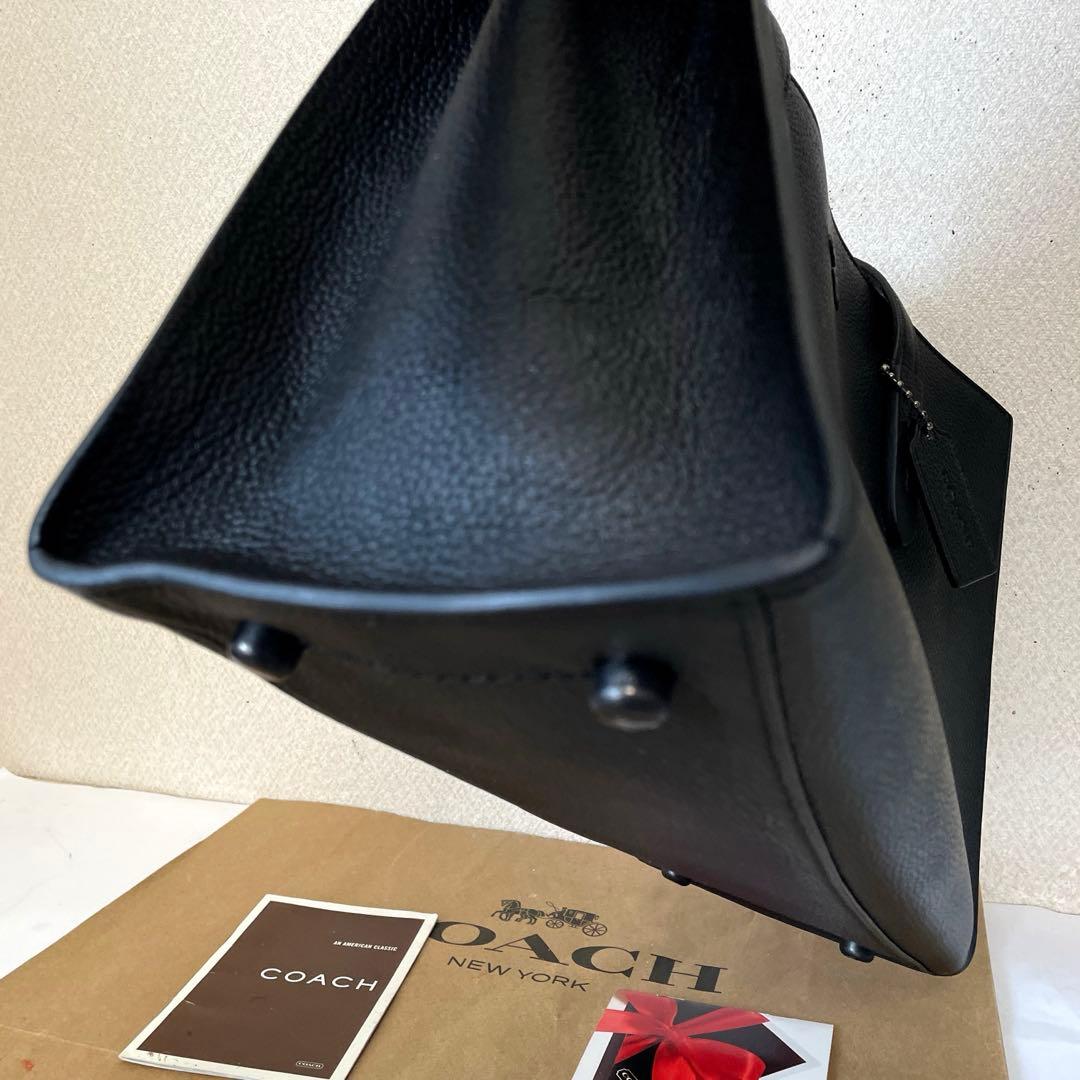 COACH‼️未使用状態(^^)BLACKレザートートバッグ‼️