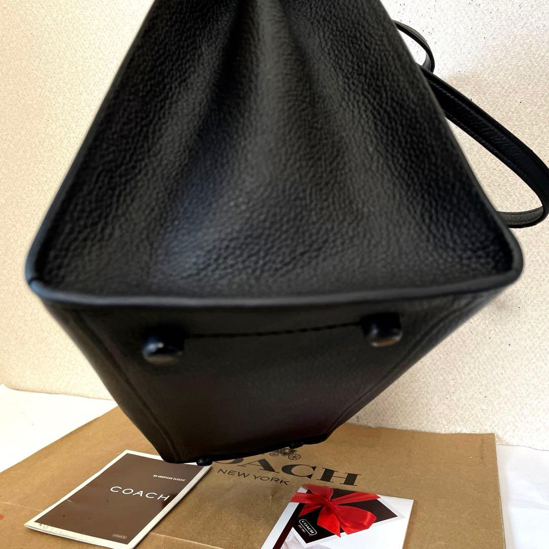 COACH‼️未使用状態(^^)BLACKレザートートバッグ‼️