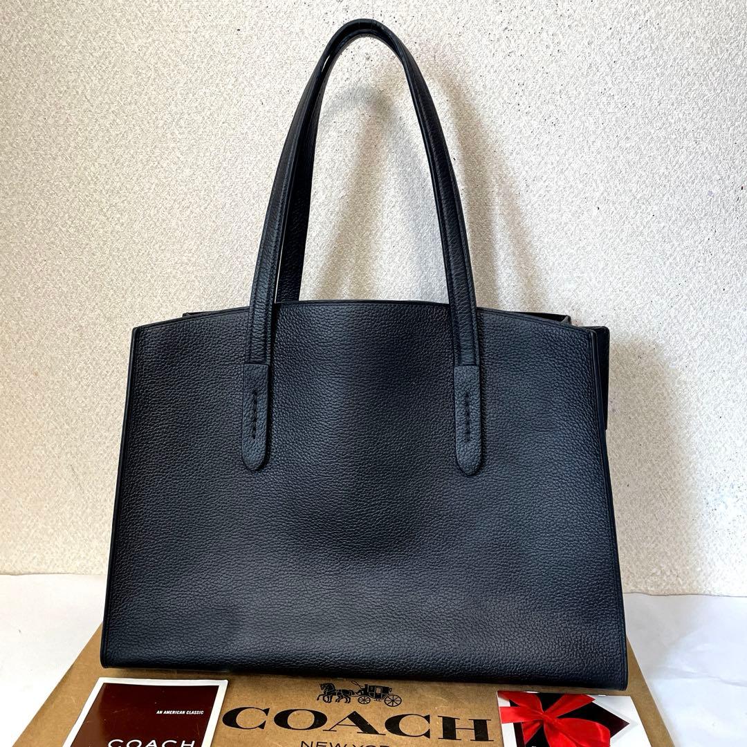 COACH‼️未使用状態(^^)BLACKレザートートバッグ‼️
