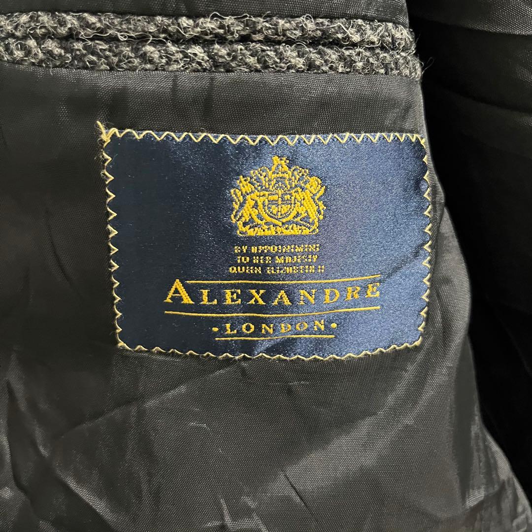 Harris Tweed ウール テーラードジャケット 英国製　グレー L