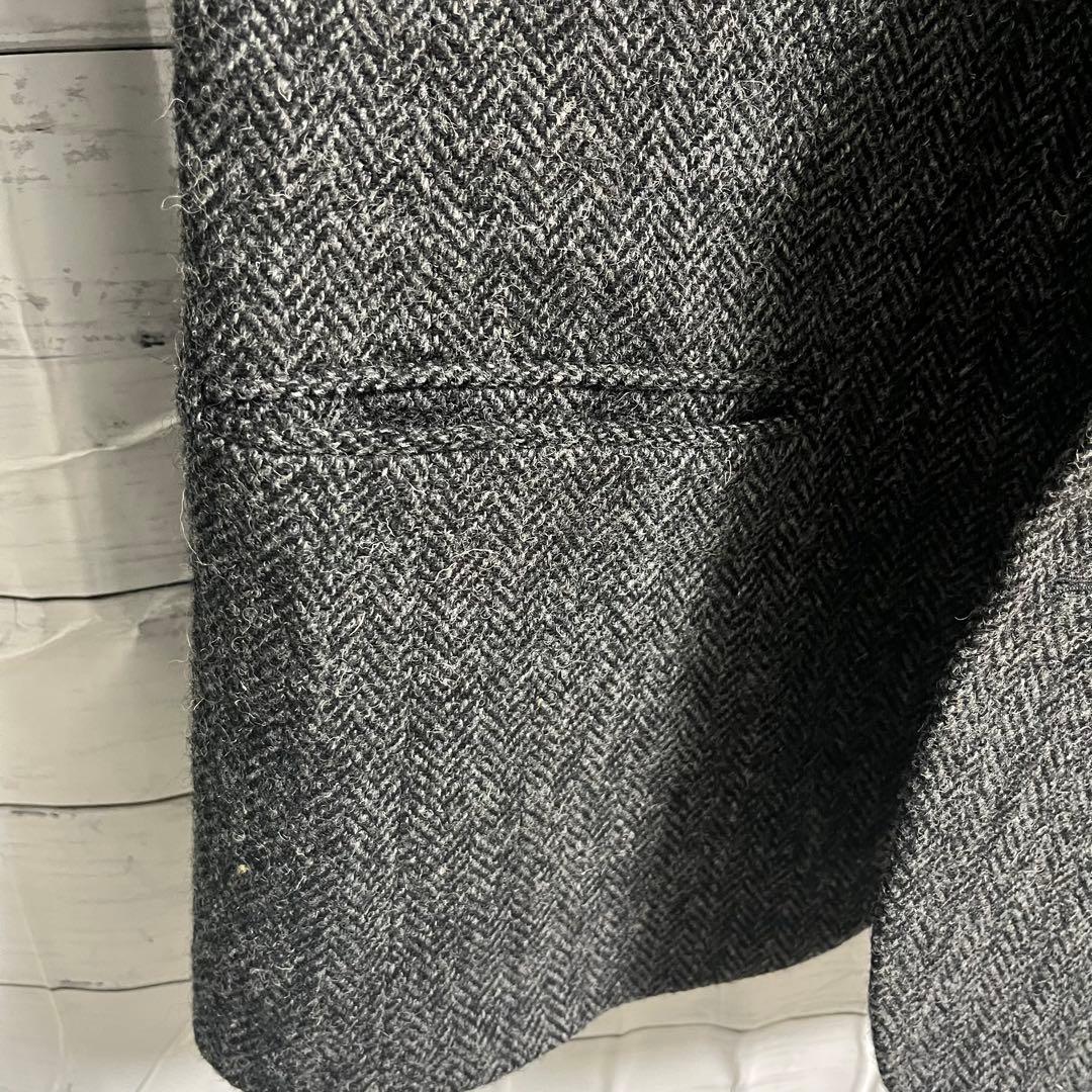 Harris Tweed ウール テーラードジャケット 英国製　グレー L
