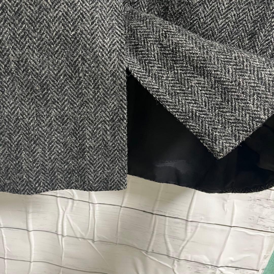 Harris Tweed ウール テーラードジャケット 英国製　グレー L