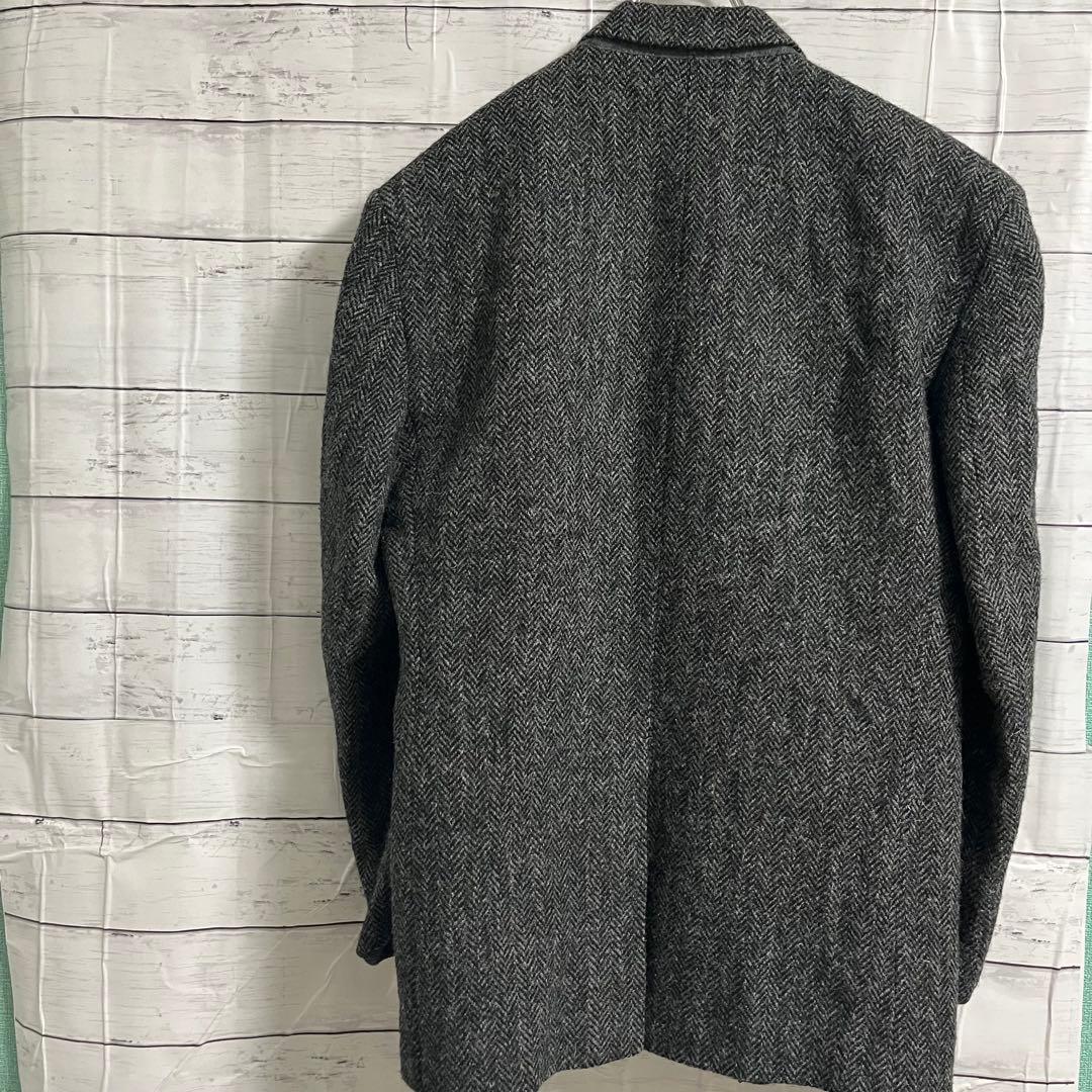 Harris Tweed ウール テーラードジャケット 英国製　グレー L