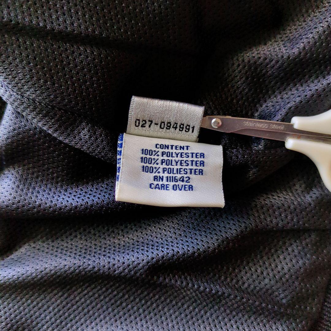 クージートラックジャケット立体両面刺繍ラメラインレインボーオーバーサイズ黒3XL