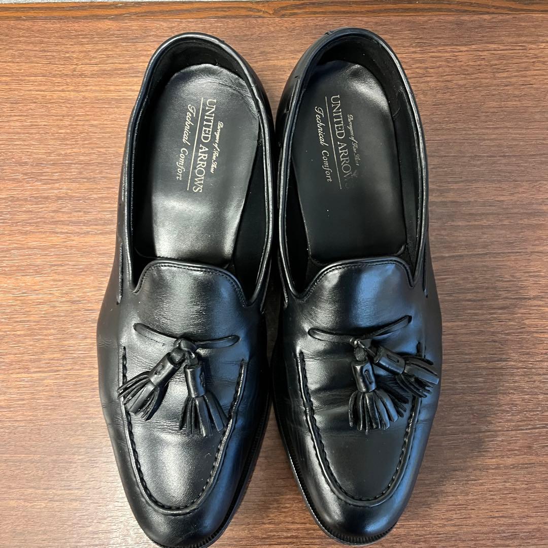 ユナイテッドアローズ　27.5 黒レザータッセルローファー
