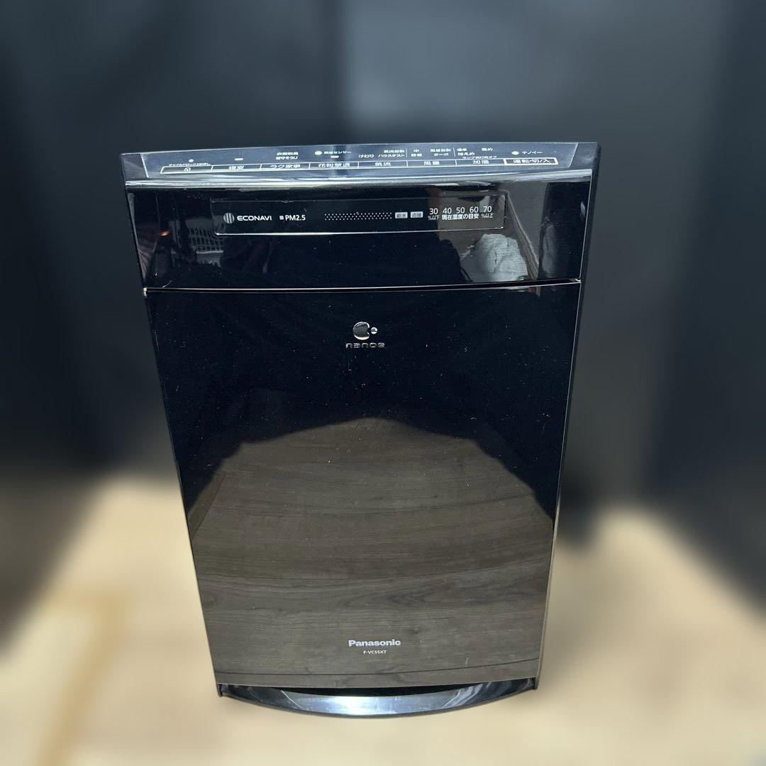 【美品】Panasonic 空気清浄機 F-VC55XT ブラック【ほぼ未使用】
