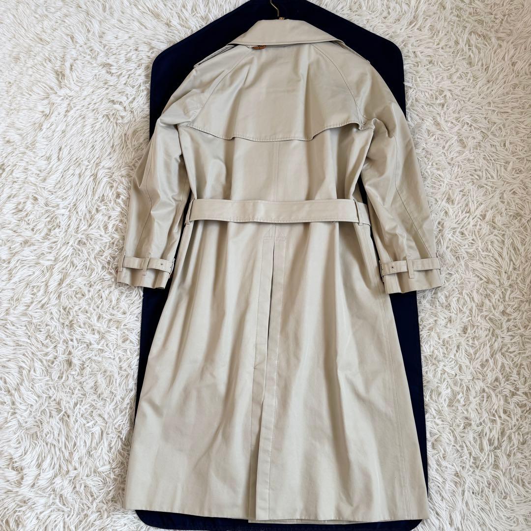 未使用級　バーバリーロンドン　マキシ　トレンチコート　ノバチェック　ベージュ　M