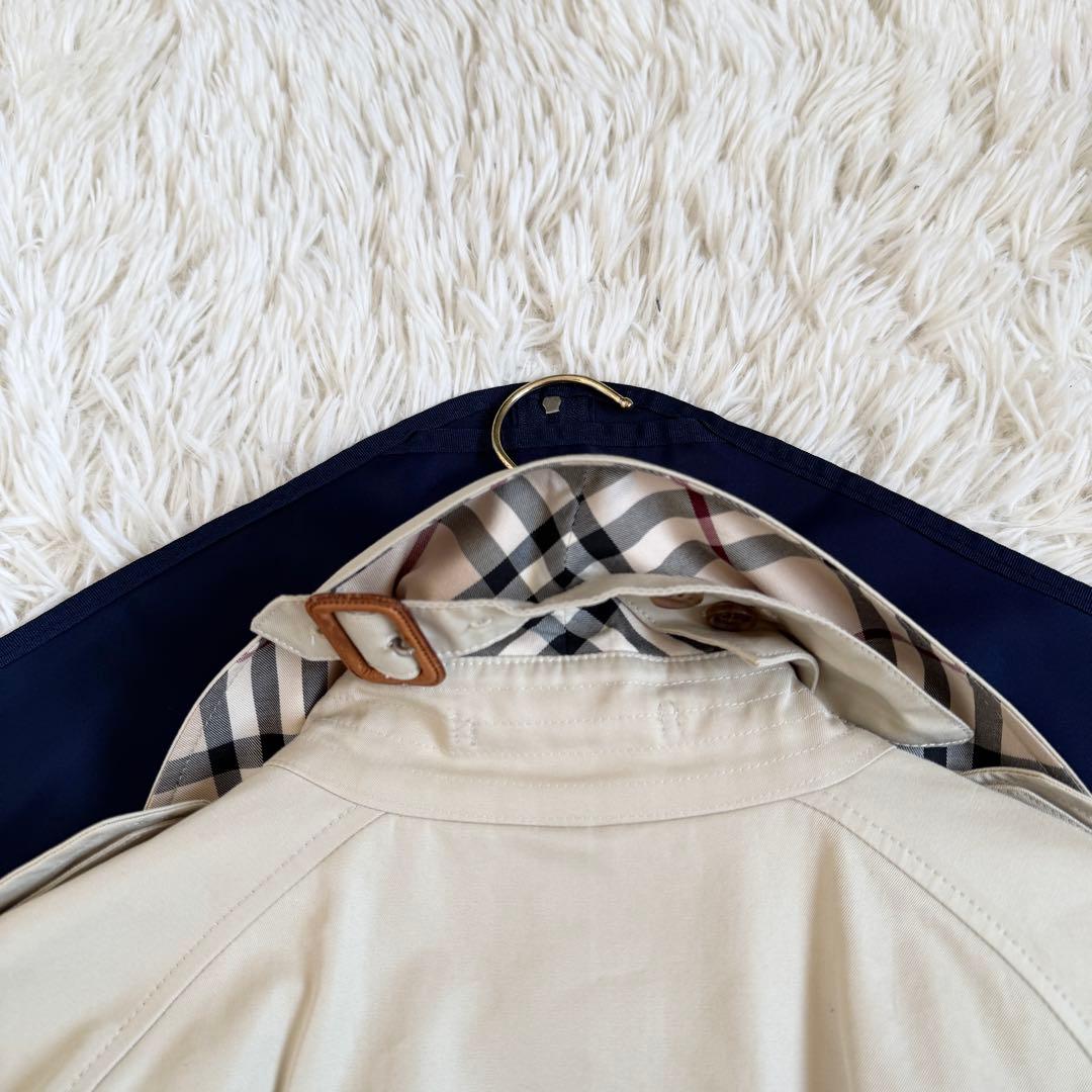 未使用級　バーバリーロンドン　マキシ　トレンチコート　ノバチェック　ベージュ　M