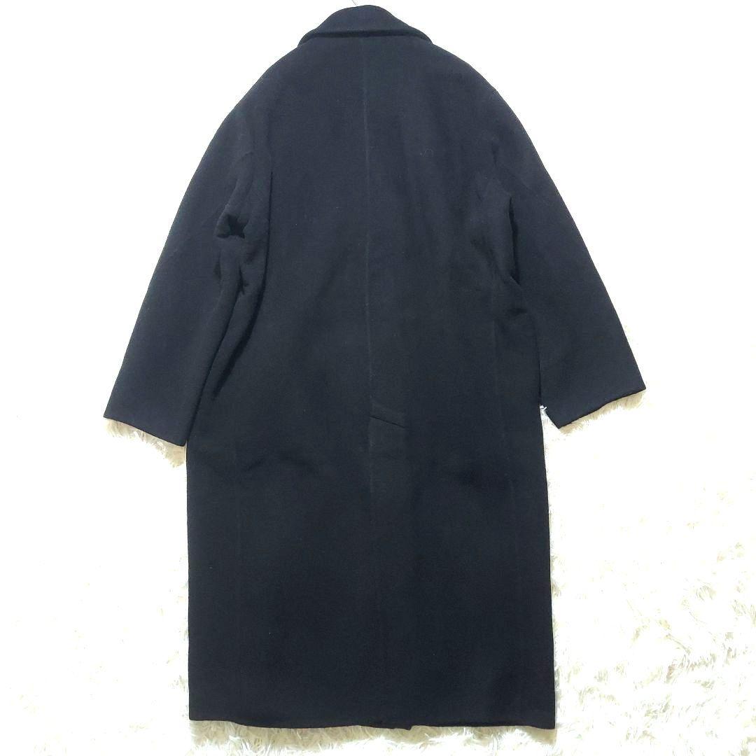 アダムエロペ　オーバーサイズ　チェスターコート　シルク混　ダブル　ロングコート