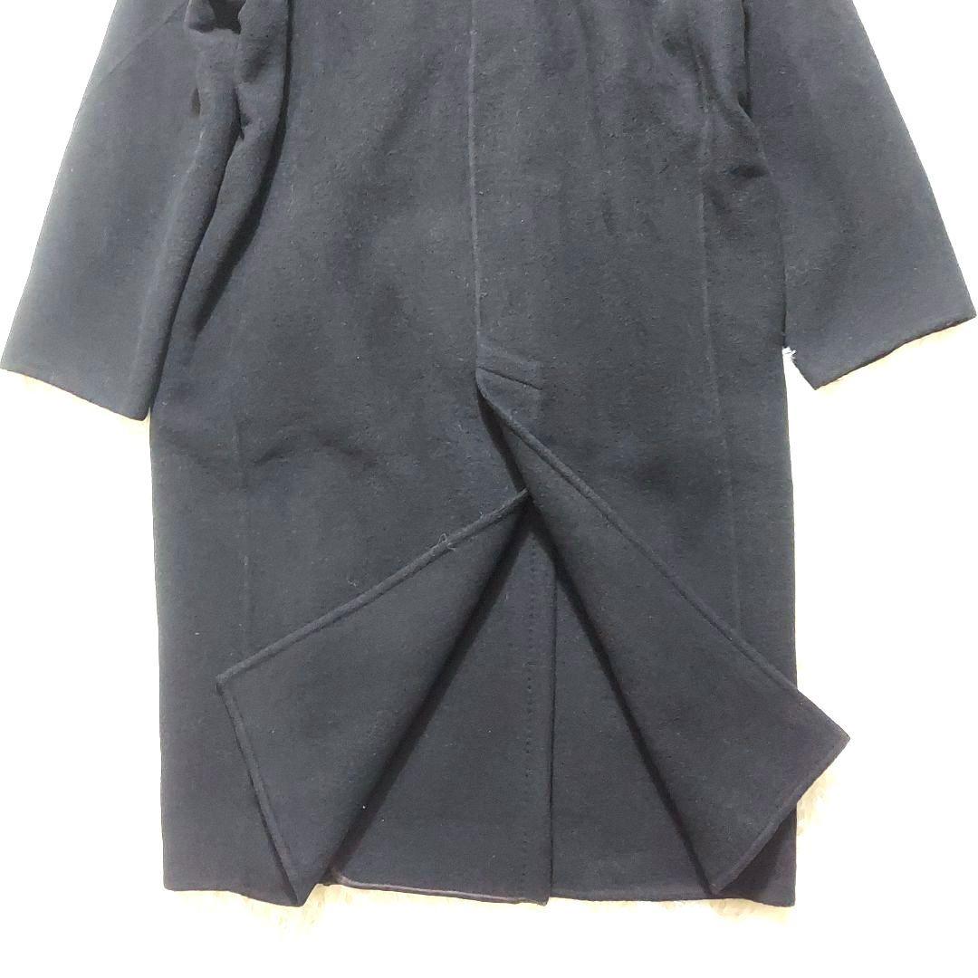 アダムエロペ　オーバーサイズ　チェスターコート　シルク混　ダブル　ロングコート