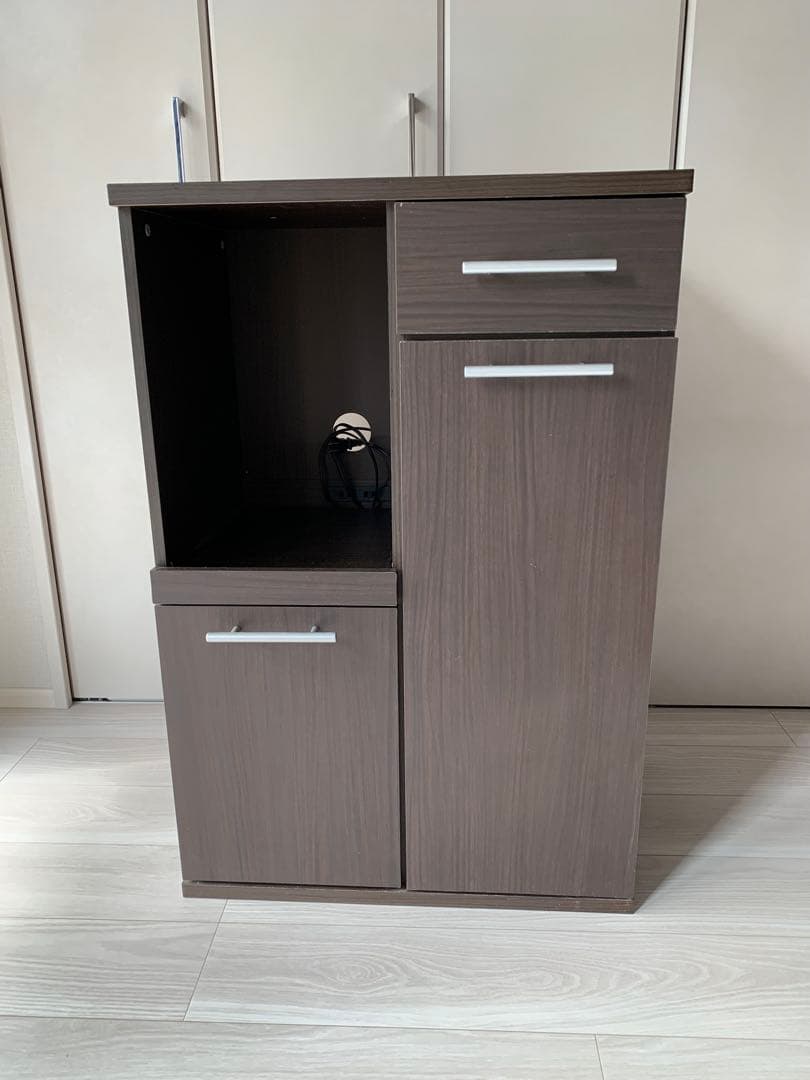 【お値下げ可】ニトリ　ダークブラウン キッチンカウンター　レンジ台