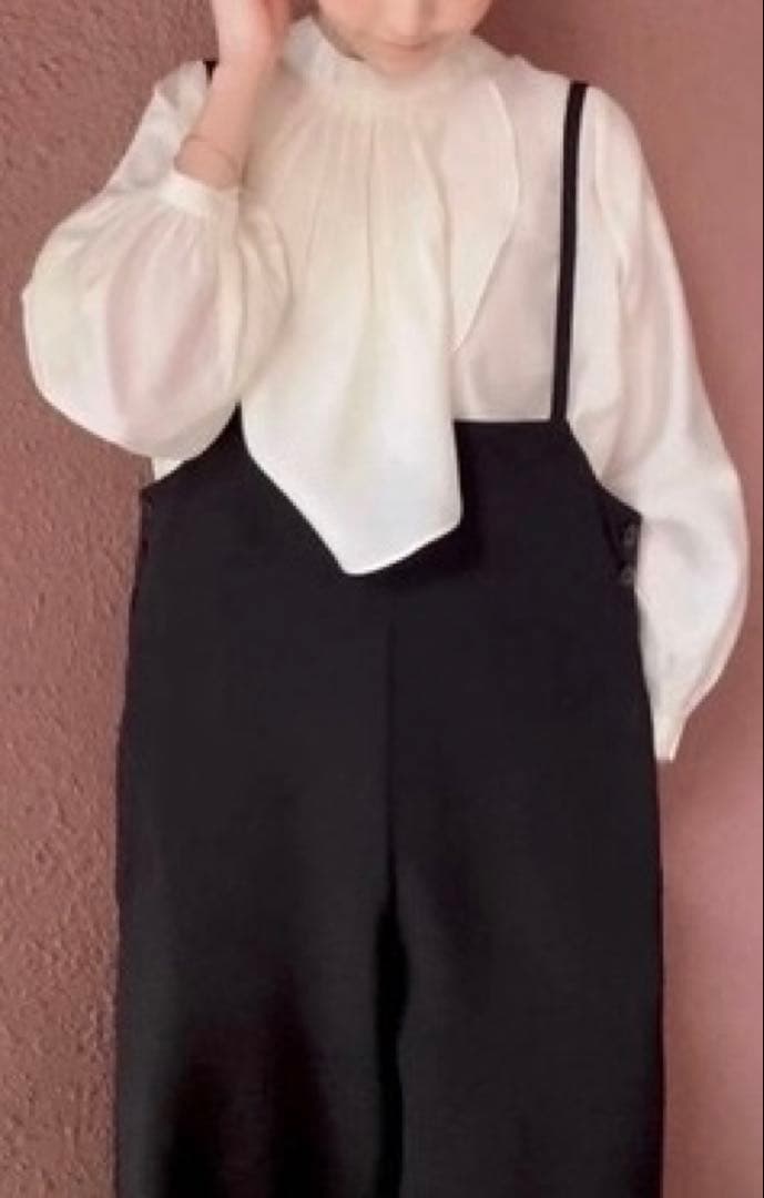 値下げ！新品未使用 CreemaRATAさんダボっとサロペットブラック