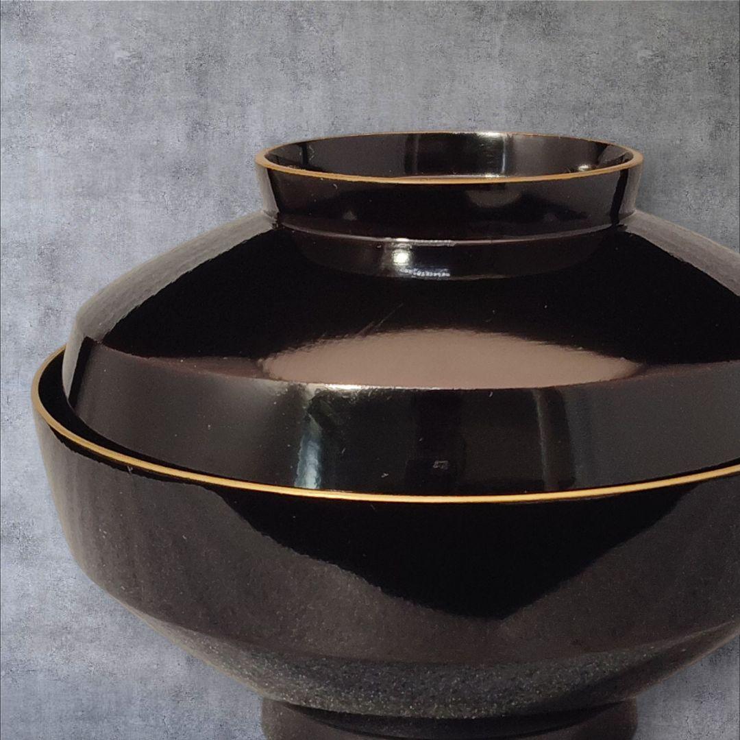 明治 骨董 輪島塗 木製 金蒔絵 波 千鳥 蓋付 吸物椀 アンティーク