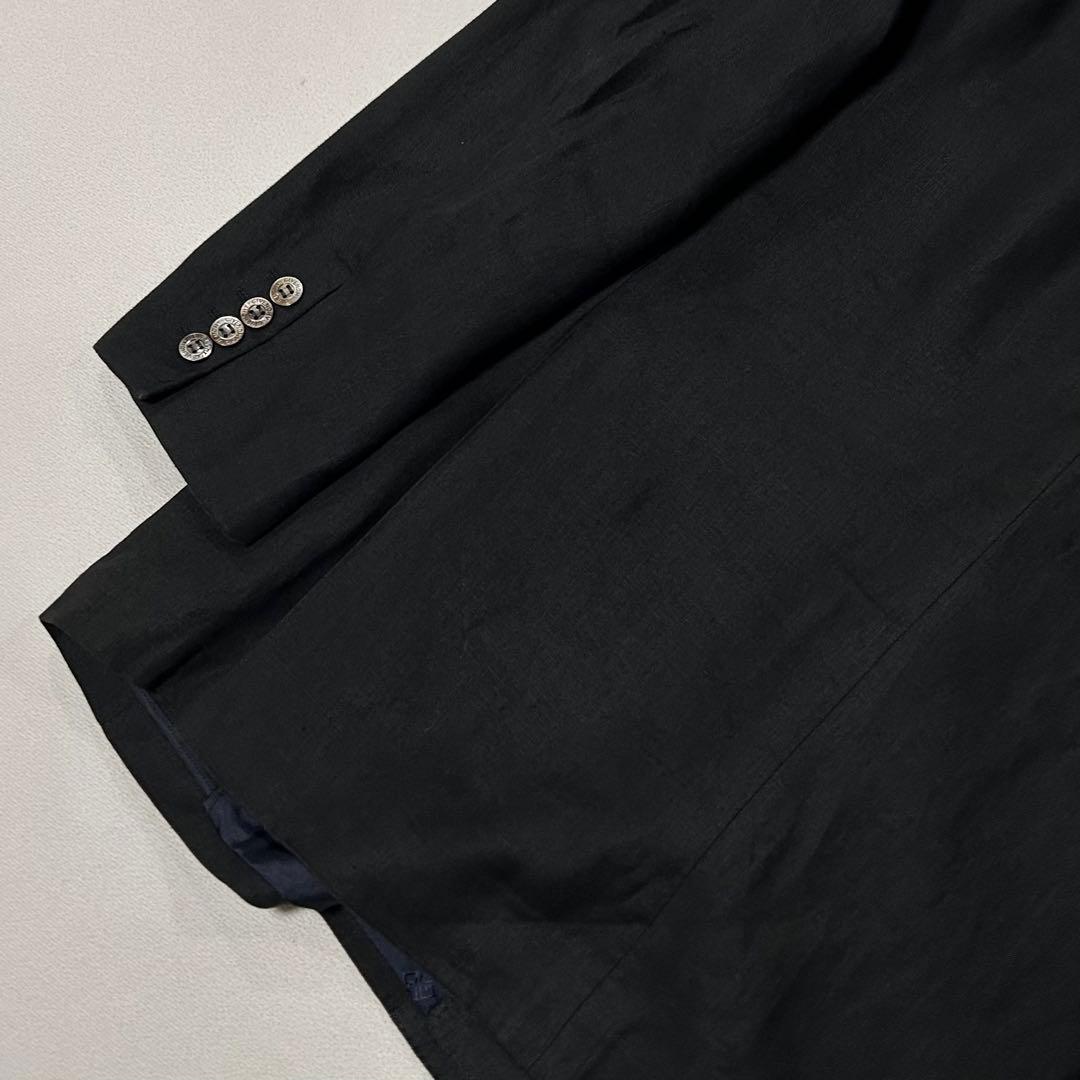 80s GIVENCHY リネン100% ダブルブレスト テーラードジャケット