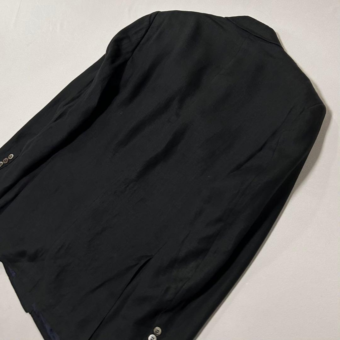 80s GIVENCHY リネン100% ダブルブレスト テーラードジャケット