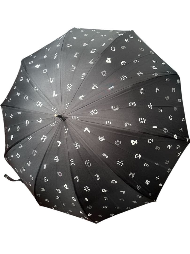 12/14限定価格 SOU・SOU 長傘 数字 素数柄 黒×白