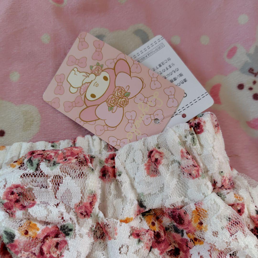 未使用美品タグ付きリズメロLIZLISAマイメロディ花柄レーススカパンスカート