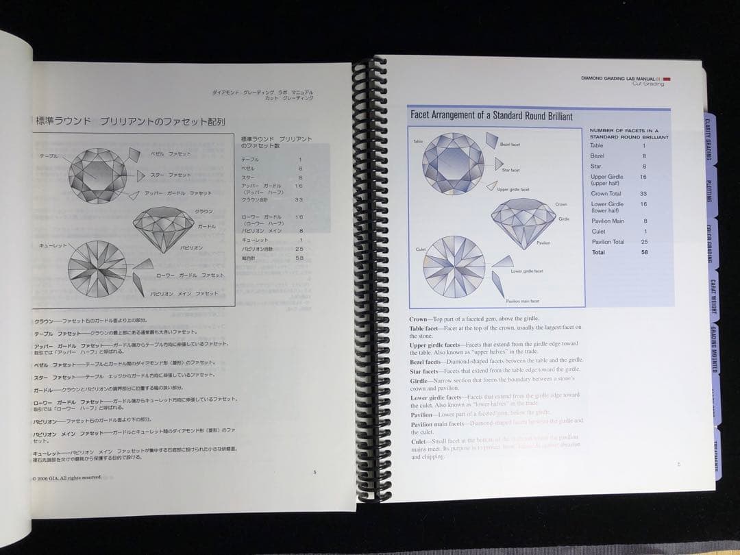 ダイアモンド グレーディング ラボ マニュアル 英語版・日本語版の2冊セット