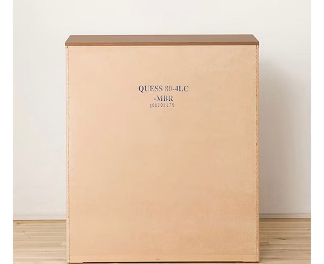 ニトリ ローチェスト(クエス80-4LC DBR)