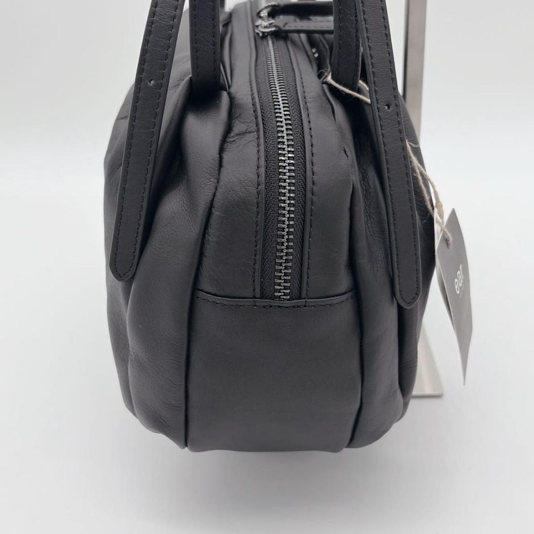 新品未使用 ear PAPILLONNER コロンボストンバッグ ブラック 牛革