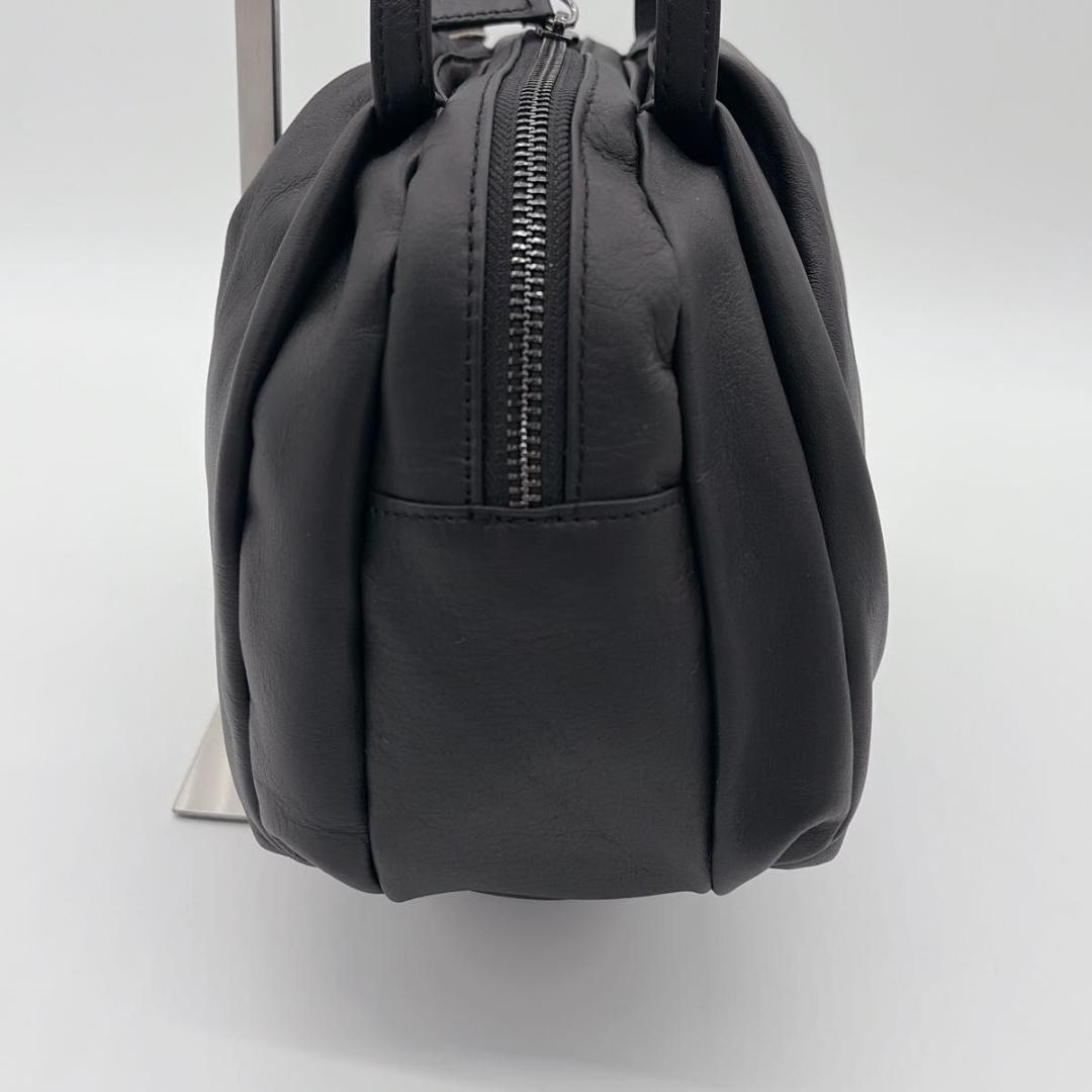 新品未使用 ear PAPILLONNER コロンボストンバッグ ブラック 牛革