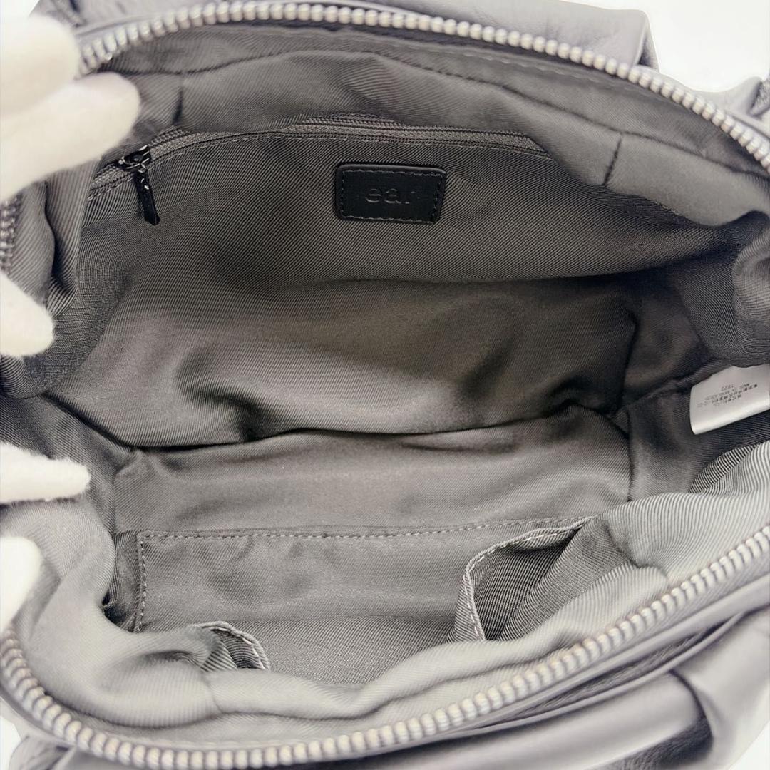 新品未使用 ear PAPILLONNER コロンボストンバッグ ブラック 牛革