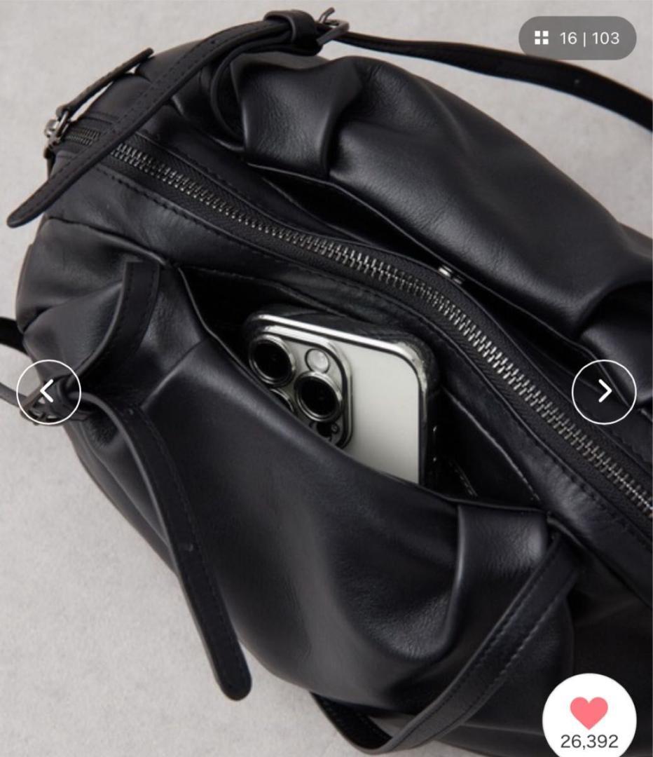 新品未使用 ear PAPILLONNER コロンボストンバッグ ブラック 牛革