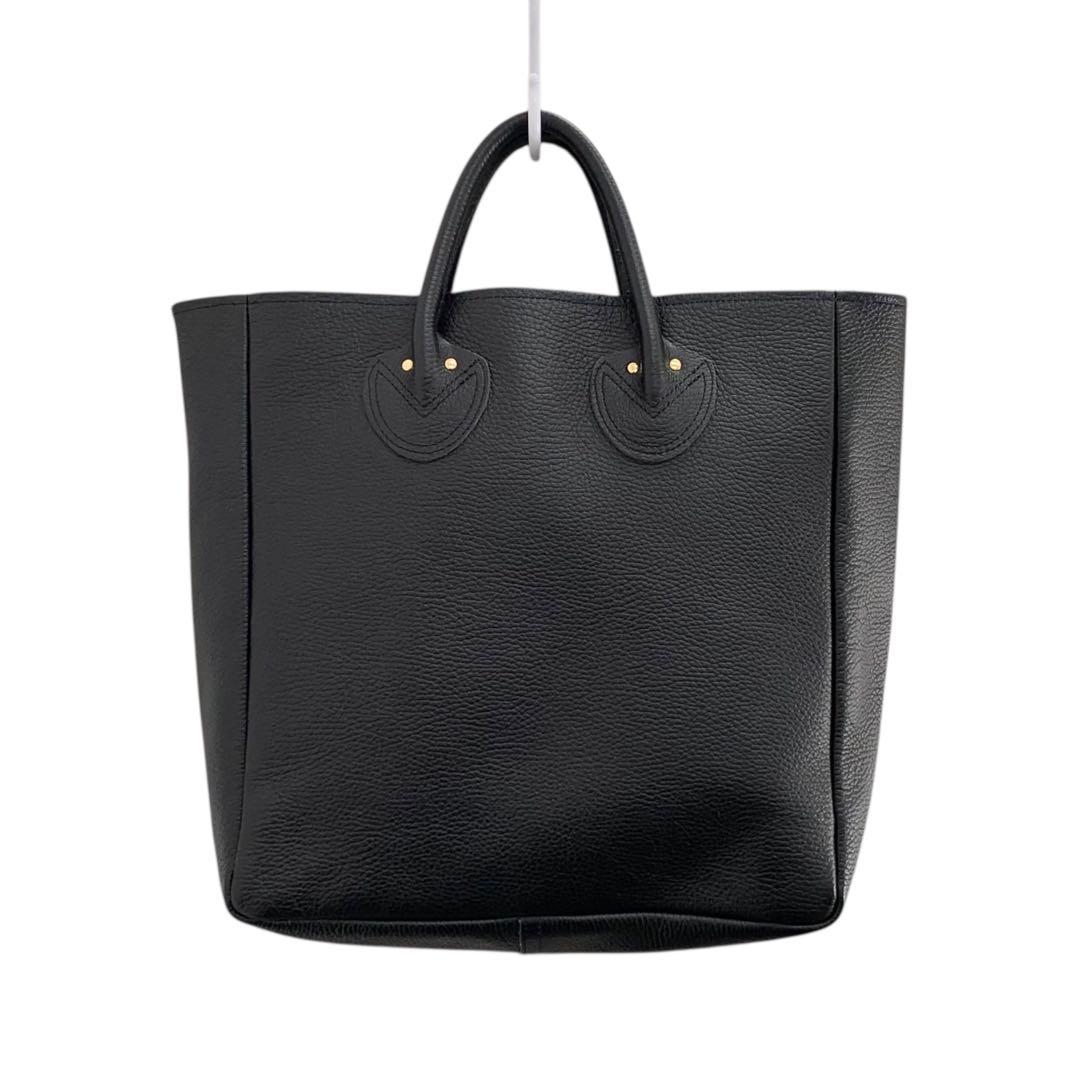 【現行品】ヤングアンドオルセン エンボス レザー トートバッグ M 黒