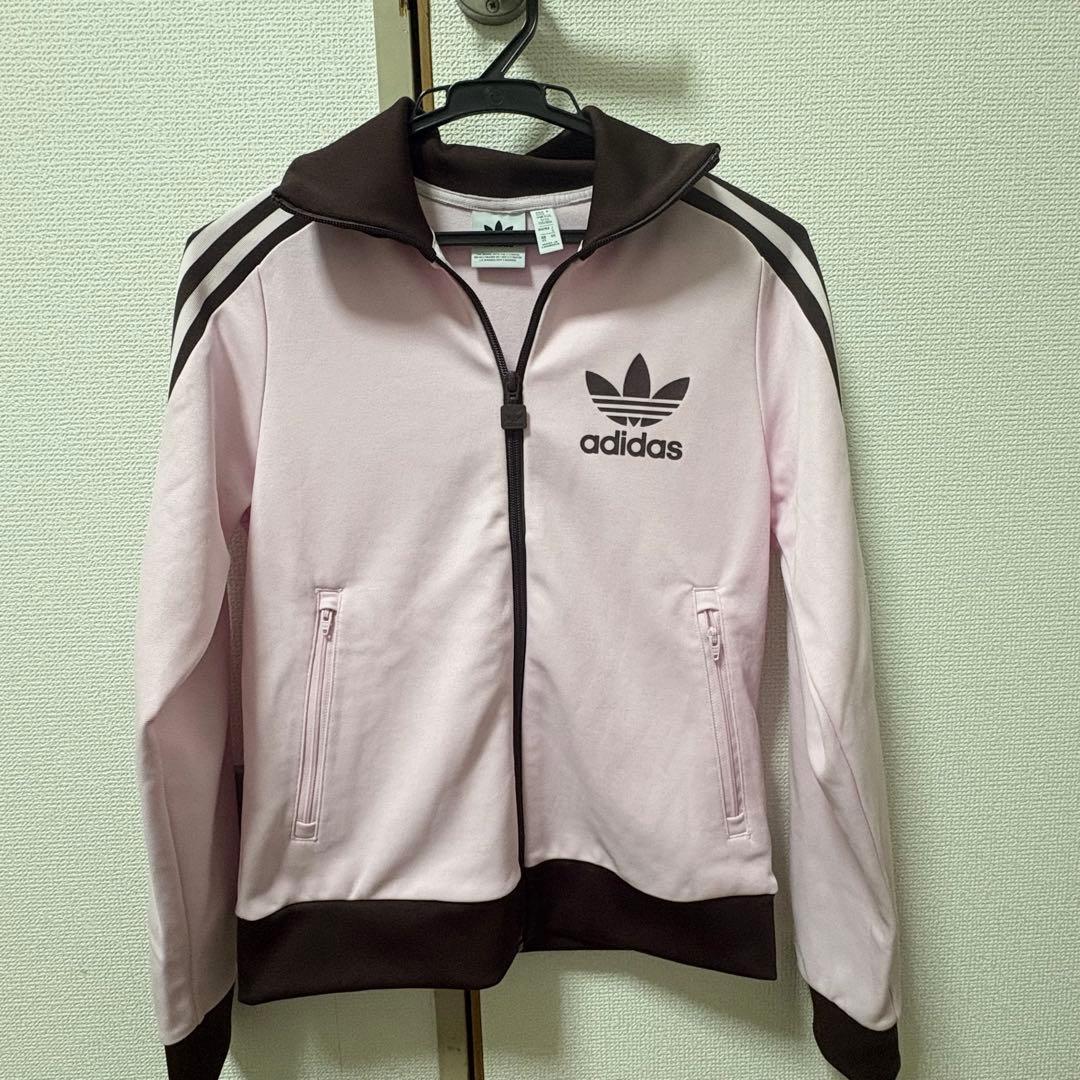 adidas トラックジャケット ピンクブラウン 韓国adidas