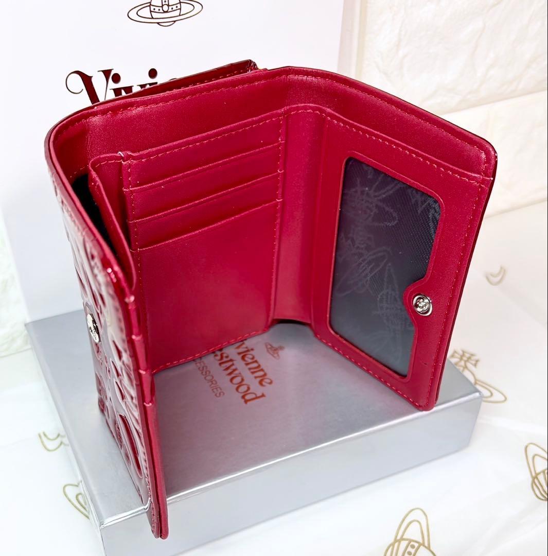 【新作内側に柄付き】Vivienne Westwood 3つ折り財布 エナメル