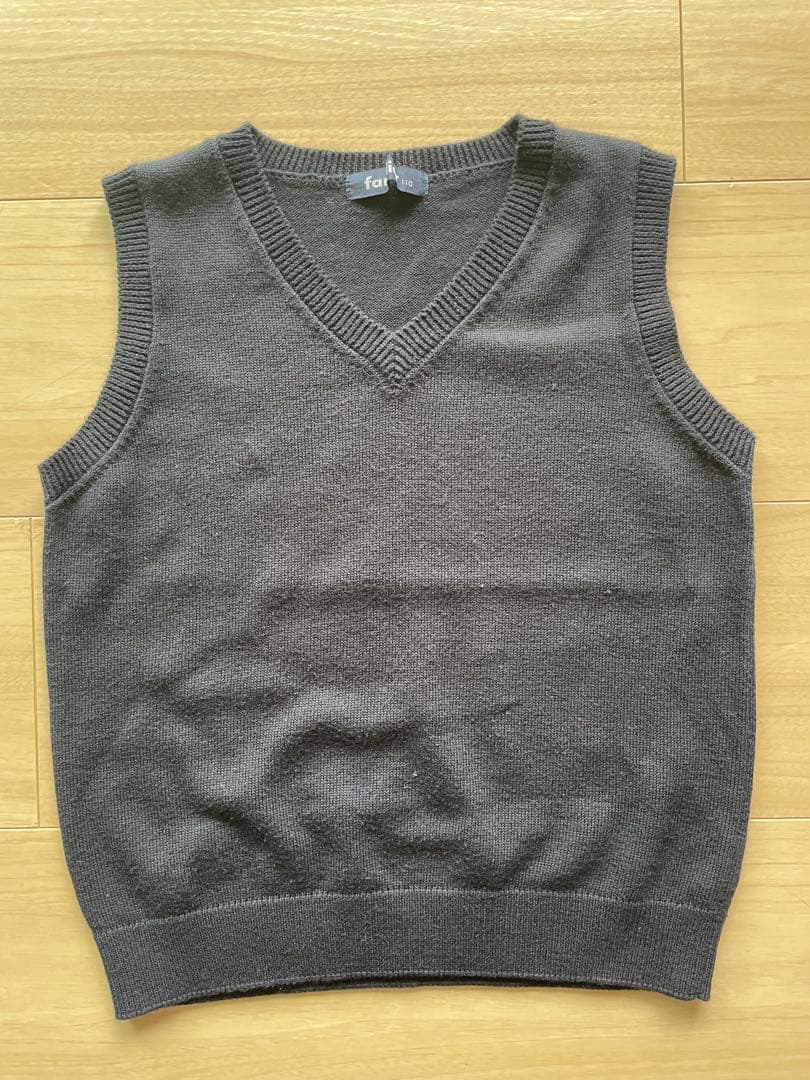 【小学校受験familiar ポロシャツ・ベスト・バミューダパンツセット 110