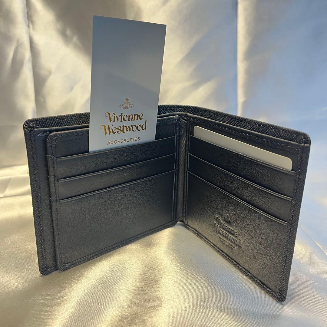 新品 Vivienne Westwood ブラック 二つ折り財布