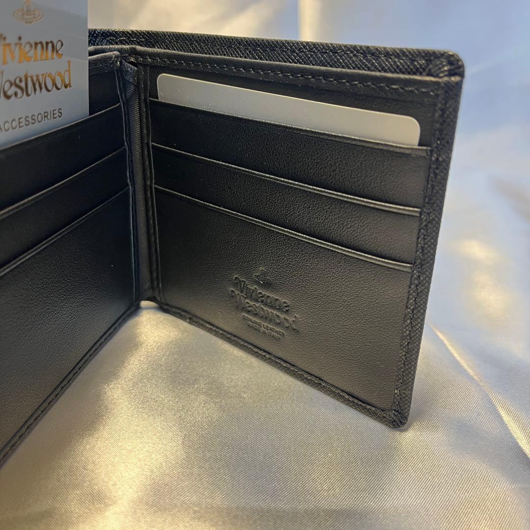 新品 Vivienne Westwood ブラック 二つ折り財布