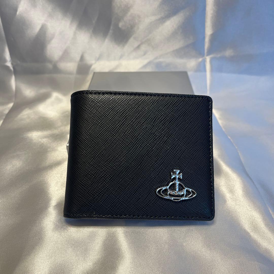 新品 Vivienne Westwood ブラック 二つ折り財布