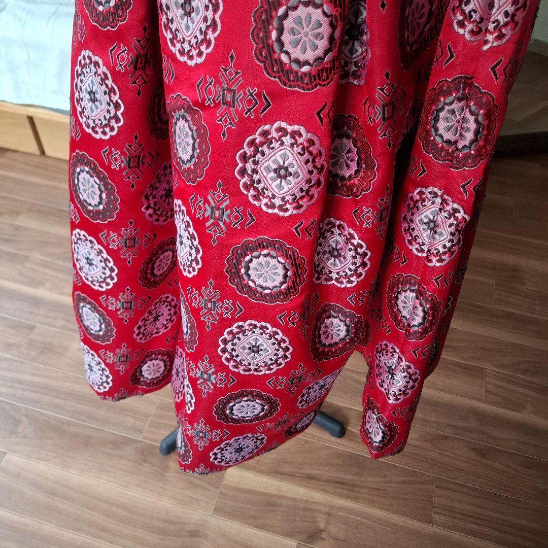 コムデギャルソン ジャガード刺繍 ワイドフレアーパンツ