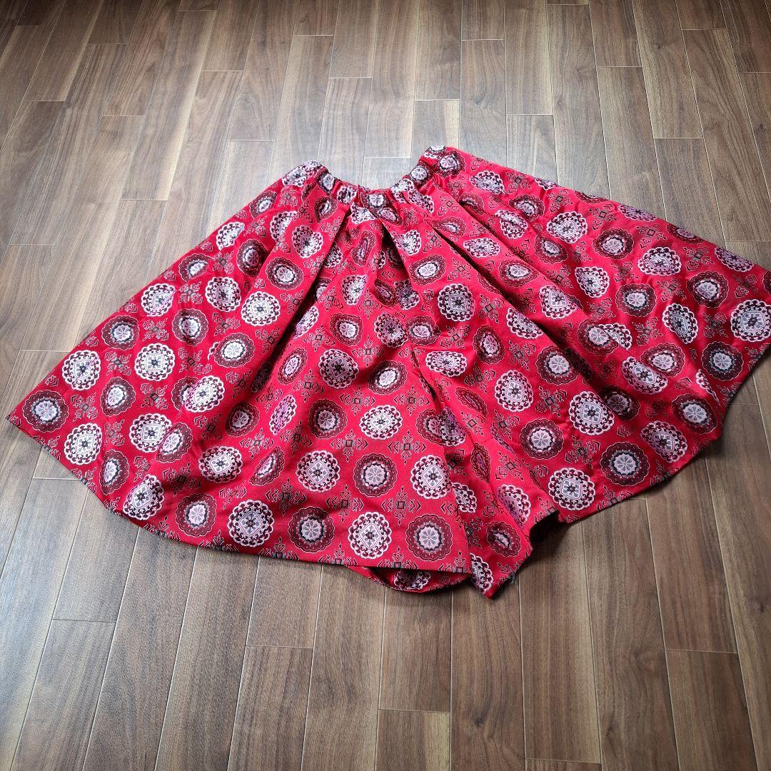 コムデギャルソン ジャガード刺繍 ワイドフレアーパンツ