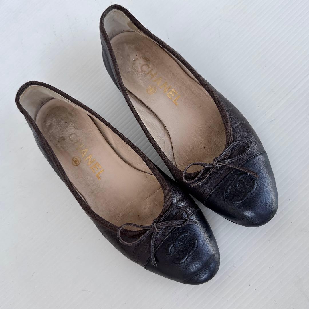 CHANEL シャネル　ココマーク　バレリーナ　フラットシューズ　パンプス