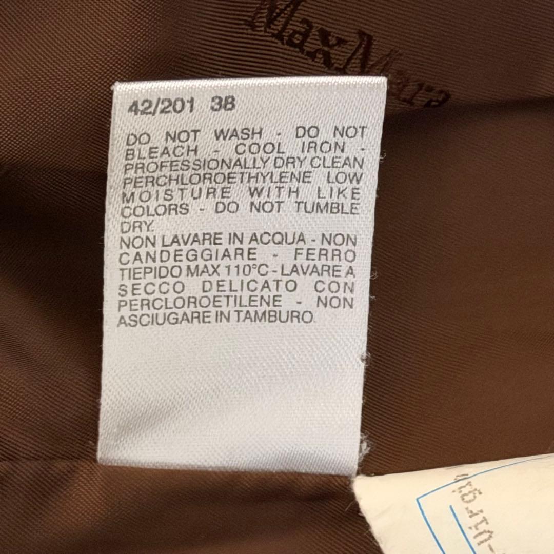 ☆極美品☆マックスマーラ　アイコンコート　101801　カシミヤ　ブラウン　38