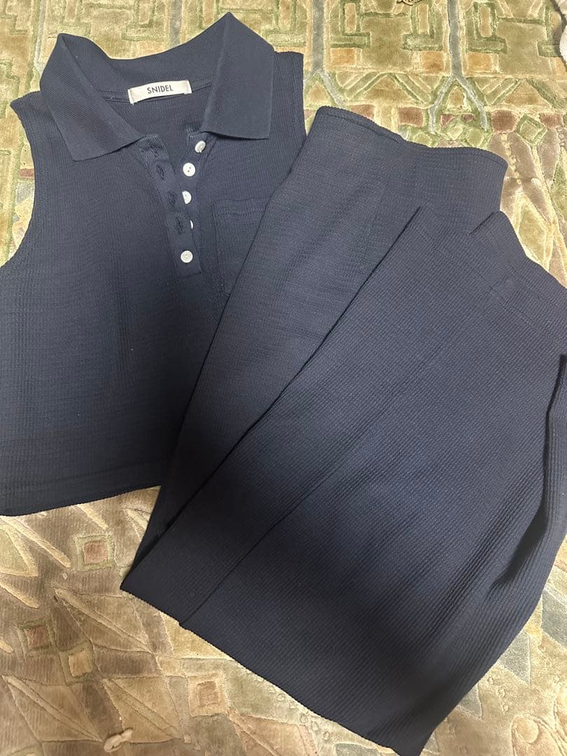 SNIDEL ポロカットセット ネイビー Sサイズ